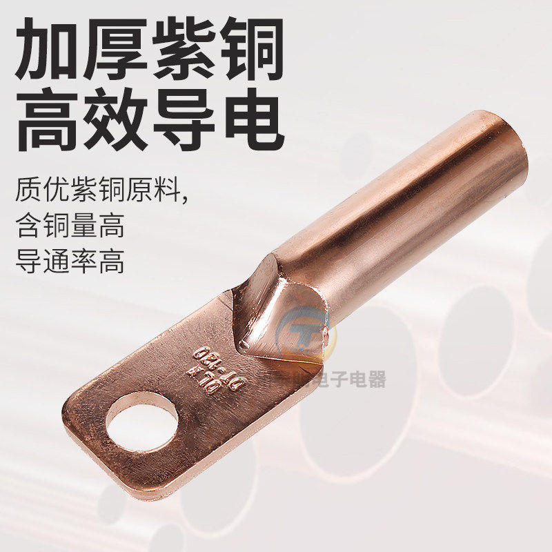 德力西DT 120平方铜鼻子接线端子电线铜线鼻子镀锡堵油铜接头线耳,淘宝优惠券,粉丝福利购,淘宝优惠卷