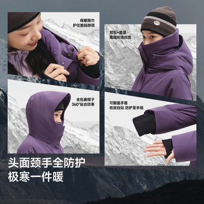 蕉下冲锋方箱羽绒服新款全防护