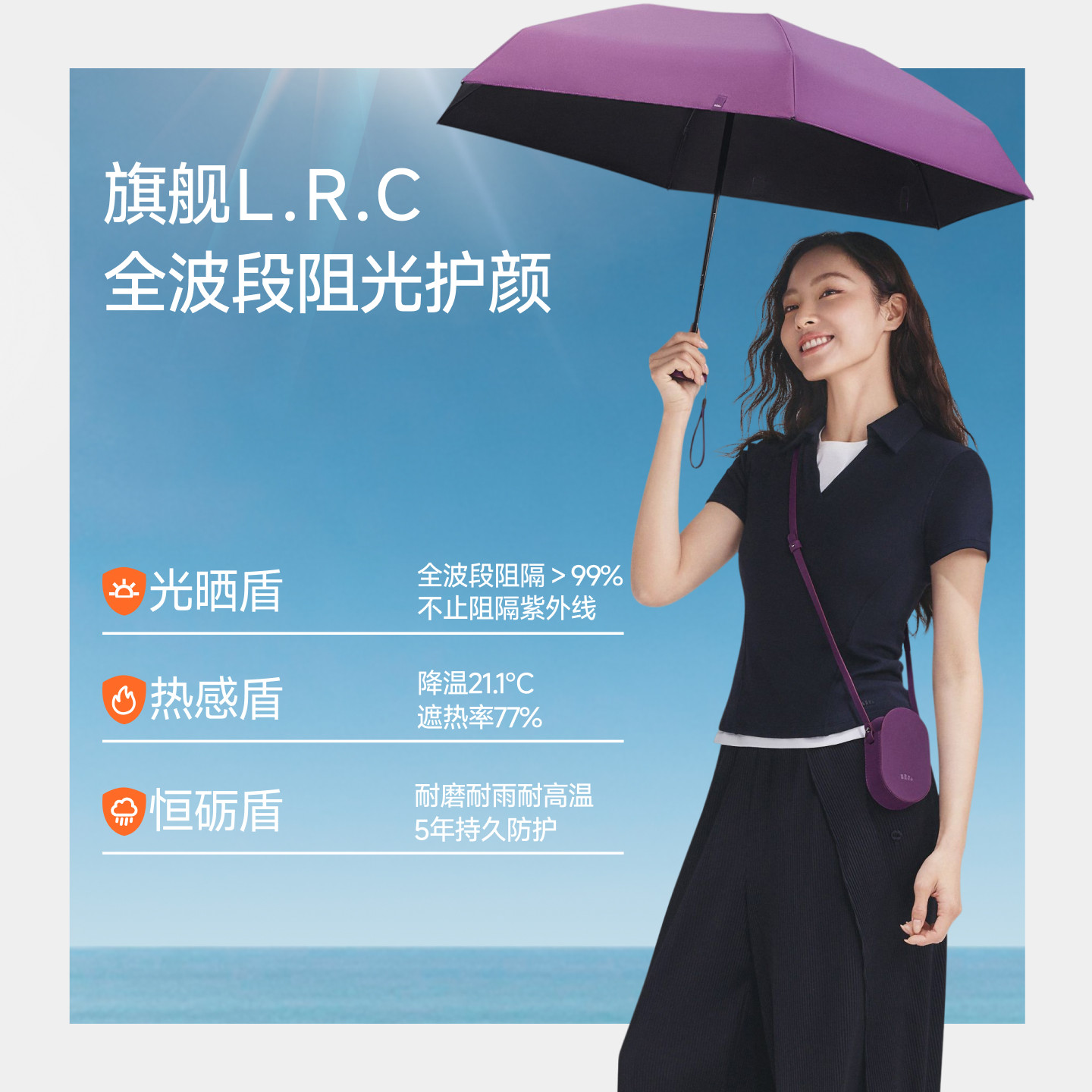 蕉下卡片太阳伞扁伞BM66防紫外线遮阳伞晴雨两用雨伞女折叠防晒伞