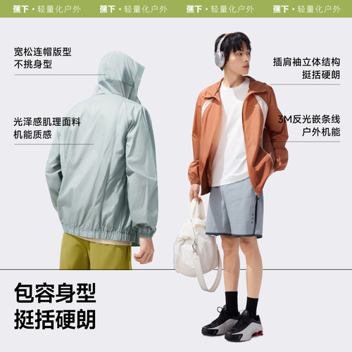 【蕉下专场】蕉下轻薄防水防晒衣男款WR938户外跑步骑行皮肤衣 - 图3