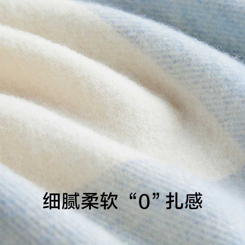 蕉下羊毛围巾女冬季男士百搭保暖空调披肩外搭斗篷日系围脖披风