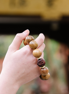 金田池金丝楠木招财貔貅好运佛珠