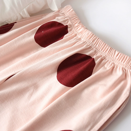 Летняя пижама, тонкий фонарь, штаны, комплект для отдыха, свободный прямой крой, простой и элегантный дизайн