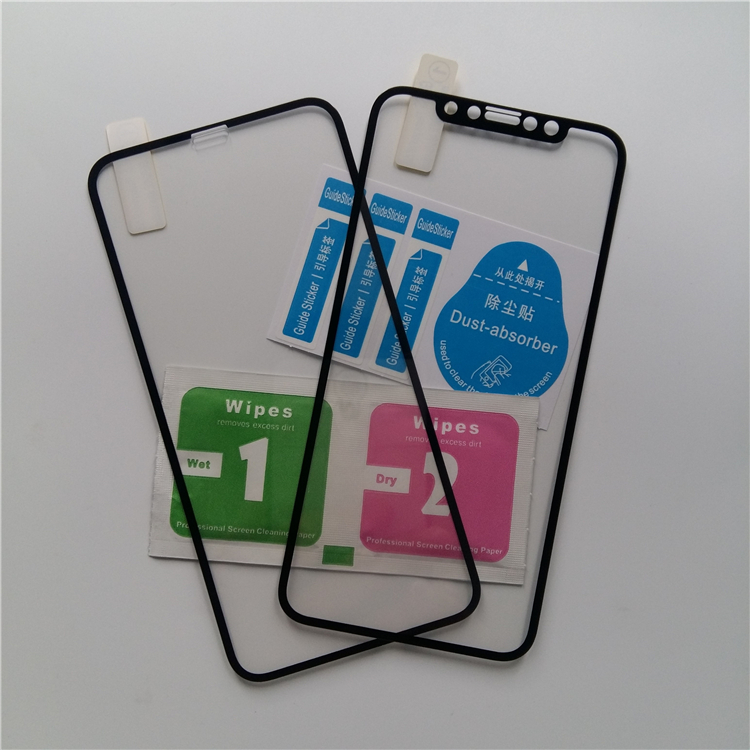 iphonexsMAX钢化膜苹果XR手机屏幕玻璃黑白边全覆盖保护贴膜高清 - 图1