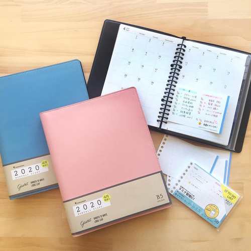 日本maruman满乐文Giuris活页本PU皮商务高级办公笔记本手账本子 - 图0