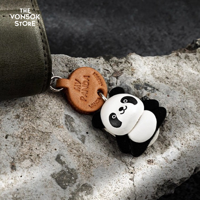 纵向书写 日本Vanca craft真牛皮手工挂件手机钥匙扣手账挂绳吊饰