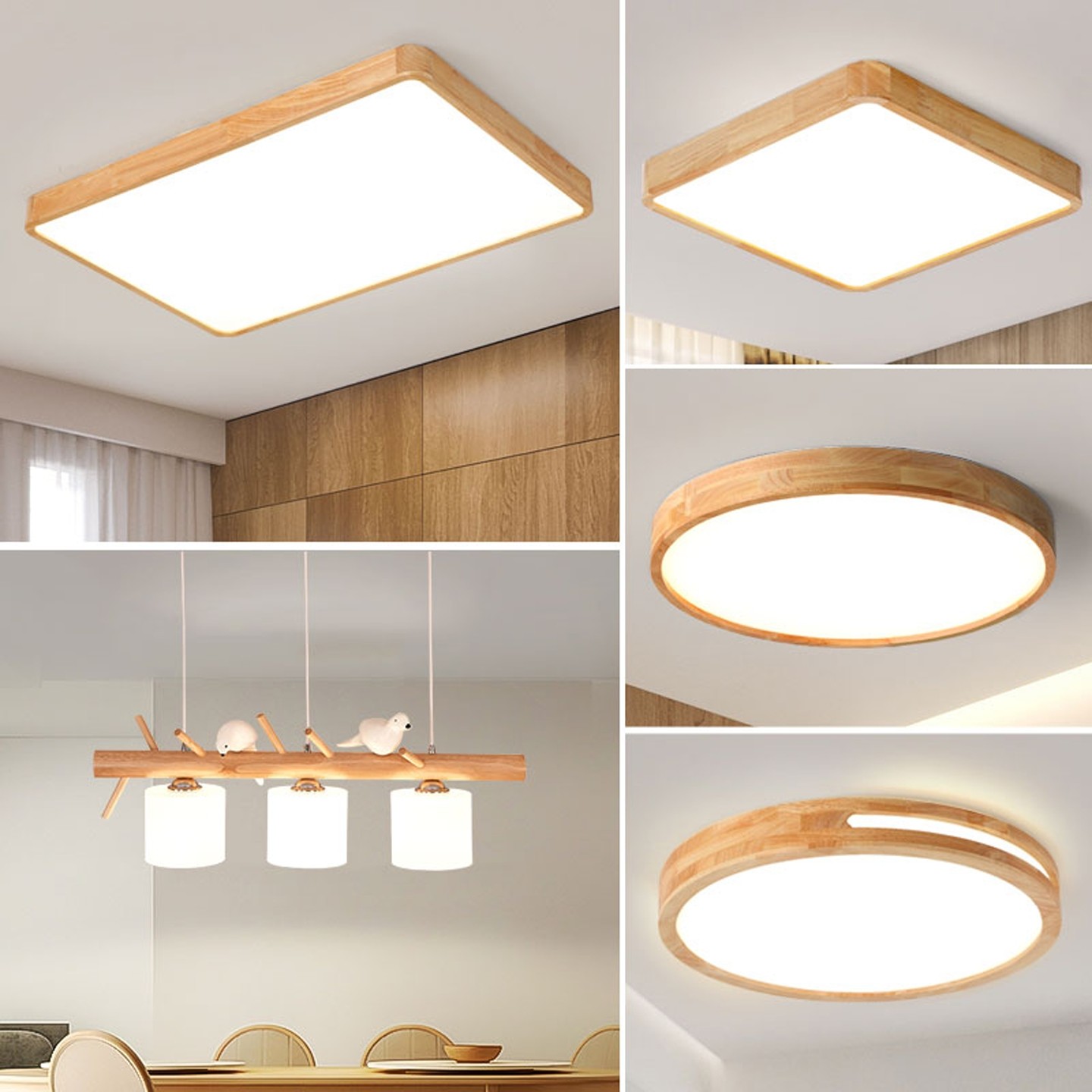 原木色日式侘寂风吸顶灯奶油原木风灯具全屋套餐2025新款客厅灯,淘宝优惠券,粉丝福利购,淘宝优惠卷