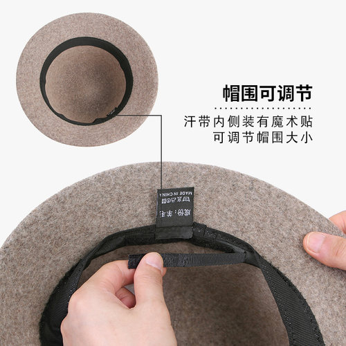 新款羊毛呢妈妈帽气质潮流中年女秋冬季韩版时尚洋气中老年人帽子 - 图1