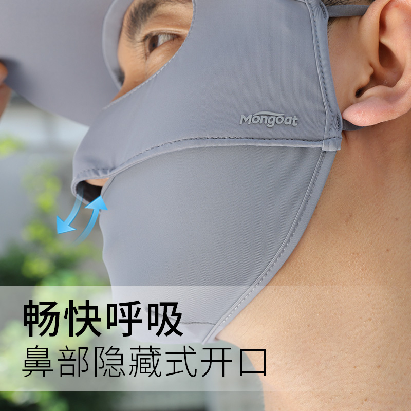 遮全脸防晒面罩口罩男士防紫外线脸罩夏防晒帽子一体开车户外钓鱼 - 图3