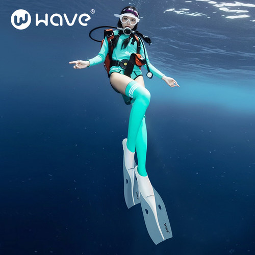 wave专业浮潜三宝脚蹼女成人蛙鞋男自由潜水装备深潜训练游泳用品 - 图0