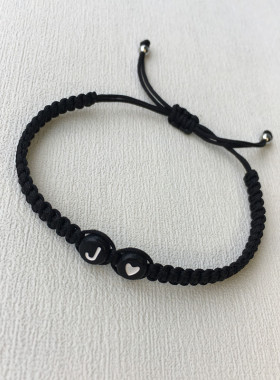 定制爱心字母编织手链