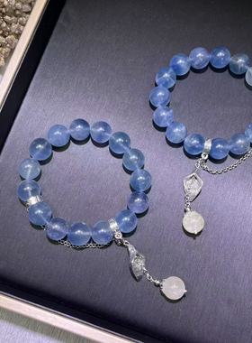 【湖光山色】天然蓝绿萤石国风柠檬晶手链轻奢小众精致高级感手饰