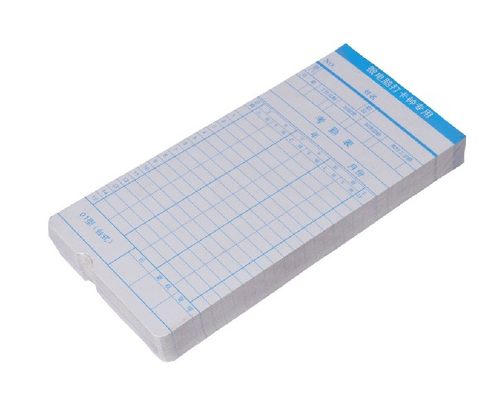 爱宝打卡机考勤卡纸员工上下班加厚通用双面微电脑钟卡片新蜜卡式手写签到打印办公用非热敏纸质出勤卡 - 图2