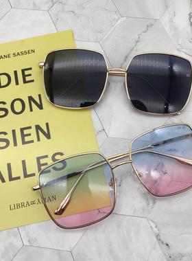 陌镜韩版蔚大方框 金属镜太古阳时尚9008复墨女周扬青同款网红眼