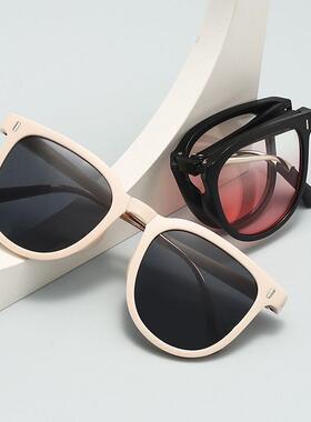 新款折叠墨镜女感户外太阳镜男开车专用墨镜强光遮阳镜百搭防晒超