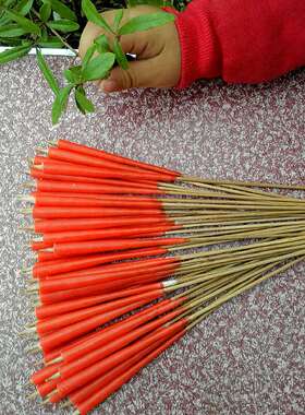 潮汕香烛用品 竹脚蜡烛 64度原蜡 无烟 手工原蜡拜佛用品 香烛