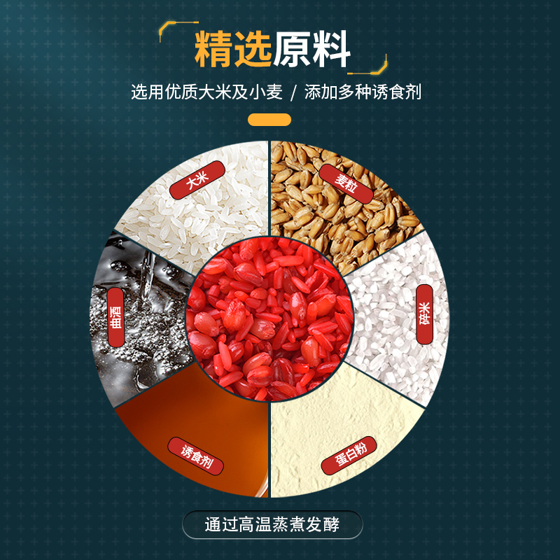野钓鲫鱼饵料打窝料米麦窝酒米打窝米谷麦底窝传统钓逗钓麦子诱鱼 - 图1