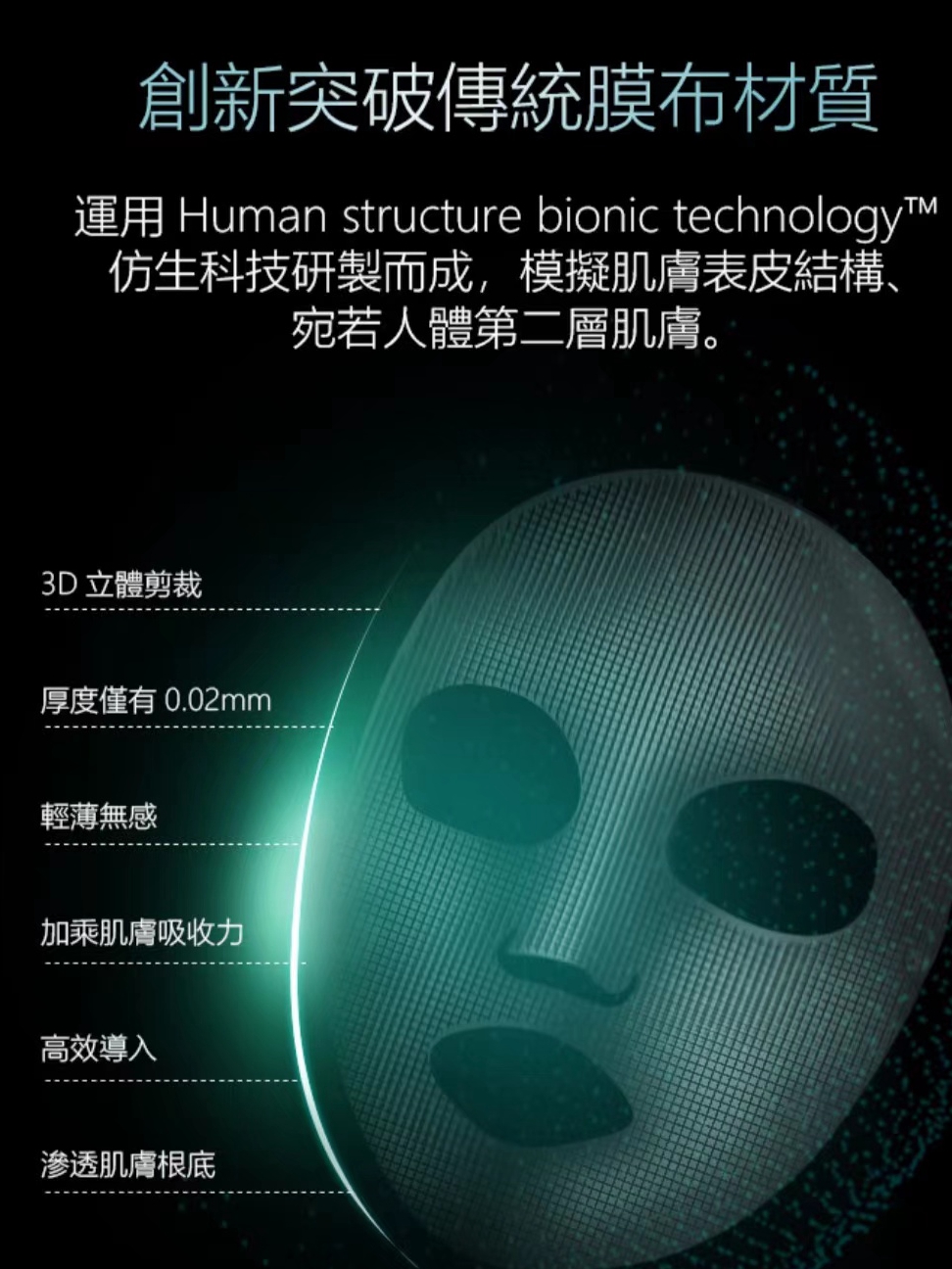 Raimethx雷美特丝绿晶仿生人皮面膜保湿补水绿膜敏感肌收缩毛孔-图0