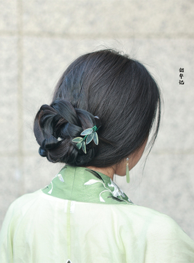 韶华记古典玛瑙女水滴耳环气质