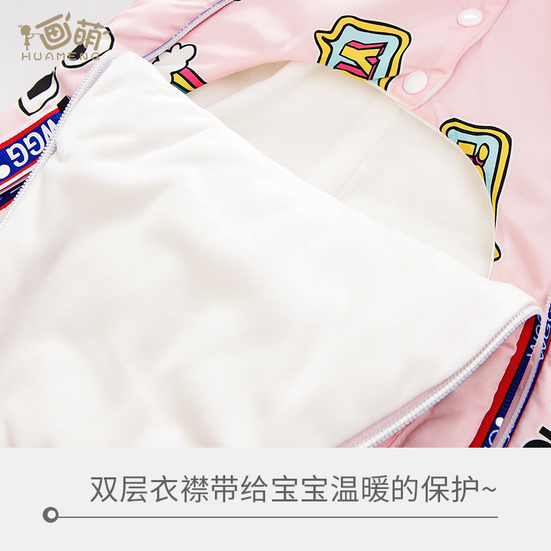 超洋气可爱幼儿衣服加厚宝宝羽绒服 画萌羽绒连体衣