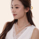 Xia <Castle Girl> French Shijia pearl double-layer stacked necklace, high-end light luxury sweater necklace