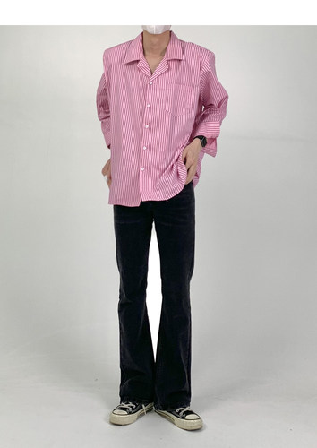 平替黑灰色微喇牛仔裤男新款高腰小个子显瘦马蹄裤喇叭裤子 - 图1