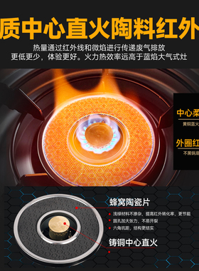 志高商用火锅炉单眼嵌入式燃气灶台式熄火保护节能省气开锅快速