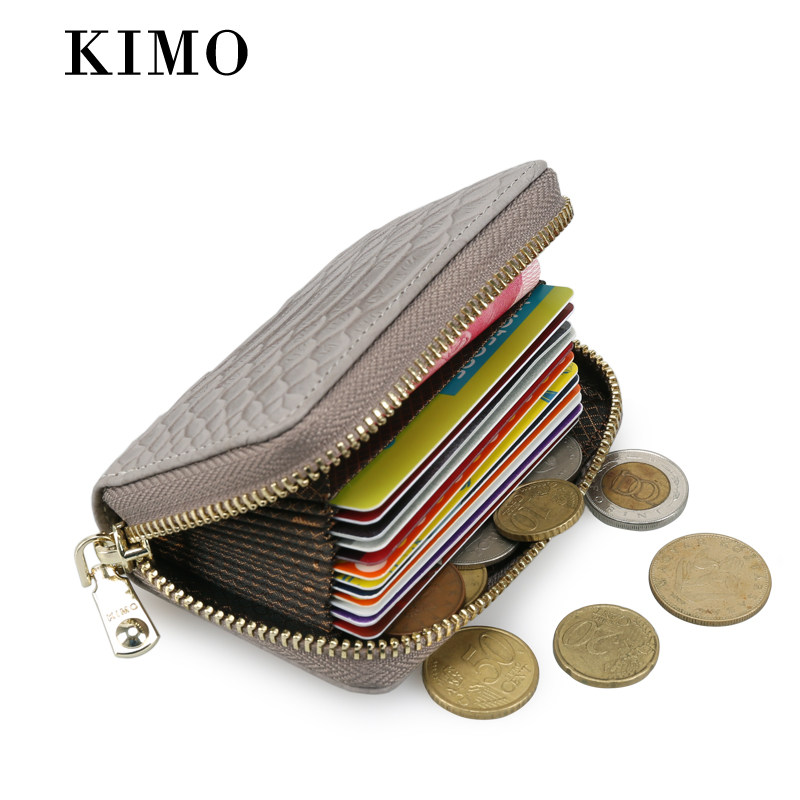 kimo欧美真皮鳄鱼纹新款女式卡包 尔首箱包卡包