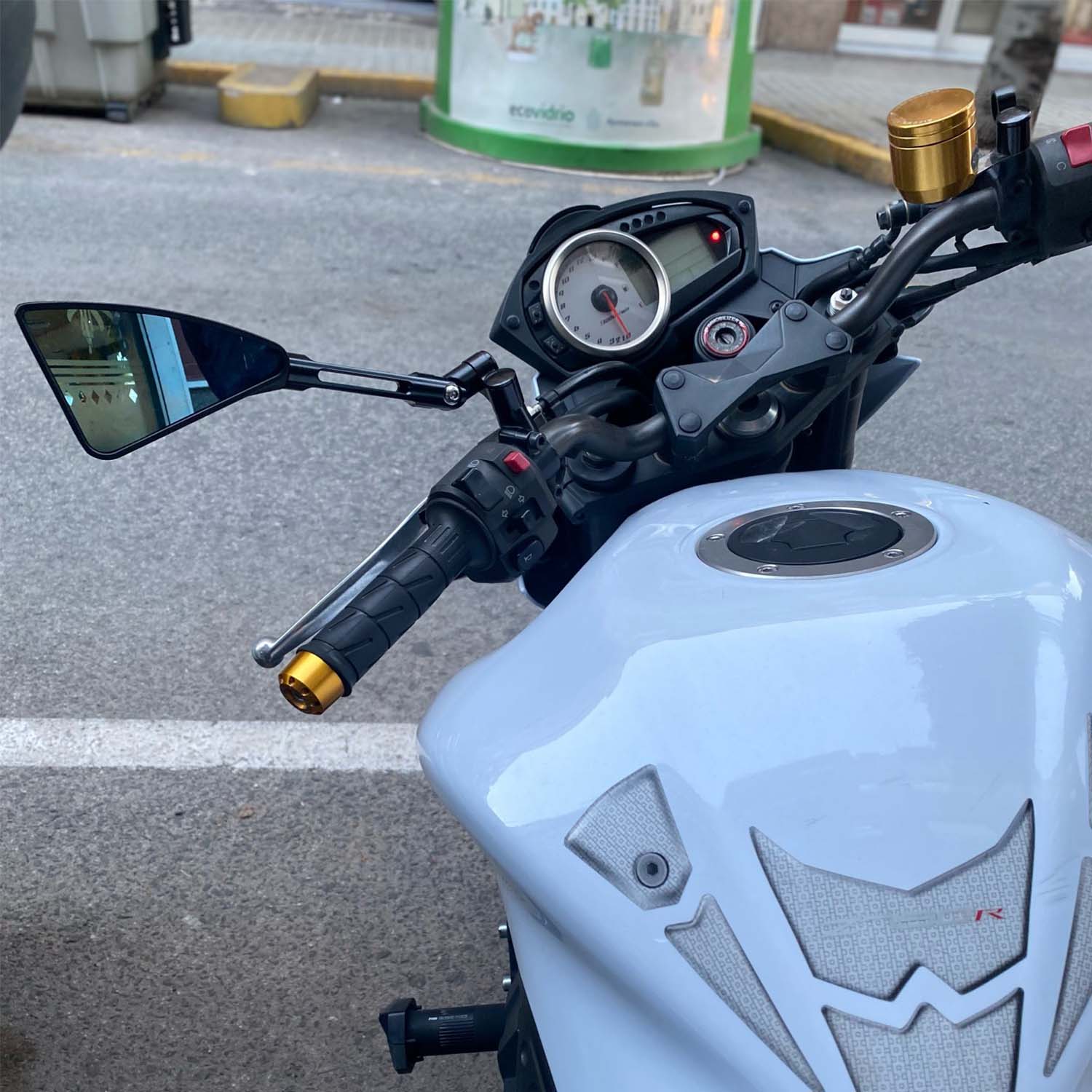 适用本田 CB190SS鸷道 CBF190TR  CB125R改装铝合金后视镜 反光镜 - 图1