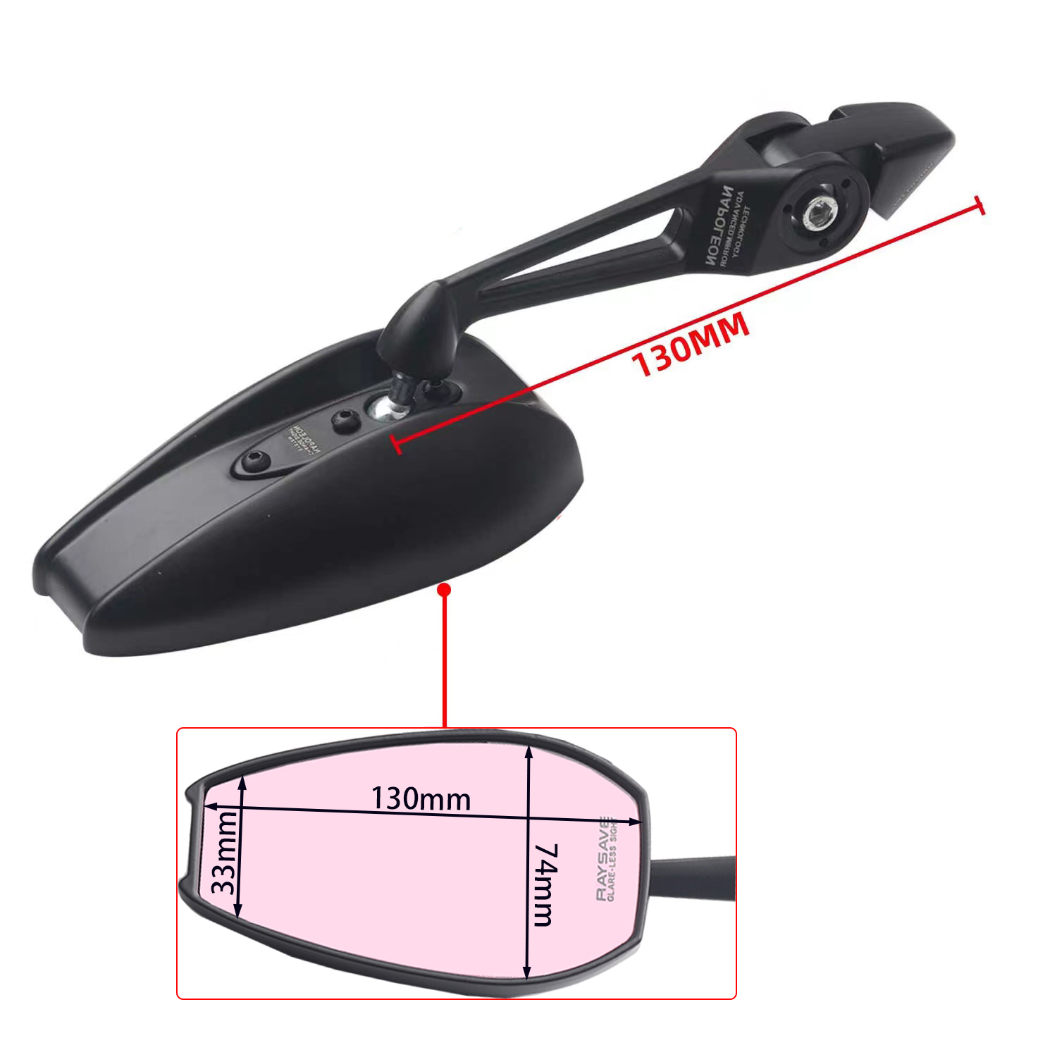 适用春风 NK150/NK250/NK400/650 ST狒狒125改装后视镜反光镜配件 - 图3