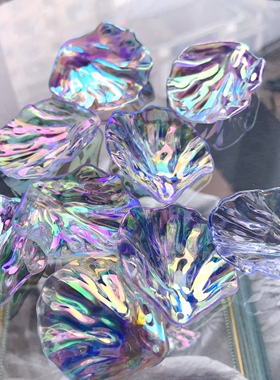 大号山茶花透明炫彩贝壳花瓣牡丹花片白菜叶手工古风发簪饰品配件
