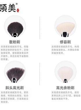 引领美远黛系列扇形羊毛高光刷