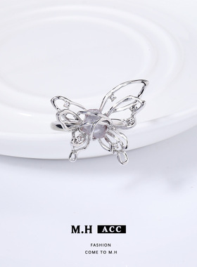 新款个性小众高级感镂空蝴蝶戒指