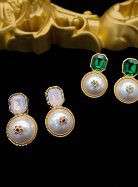 新款个性小众粉色蛋白绿色莱茵石