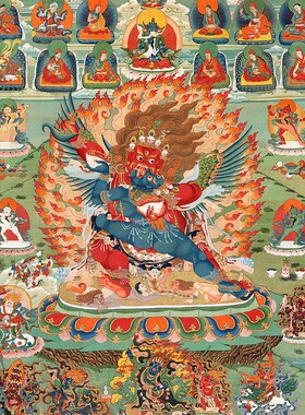 普巴金刚唐卡画像尼泊尔装饰壁画