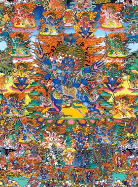 普巴金刚唐卡画像藏族佛像供奉