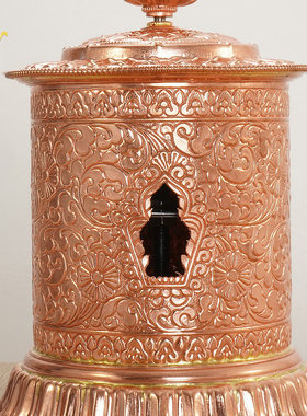 藏式指捻转轮铜摆件装饰