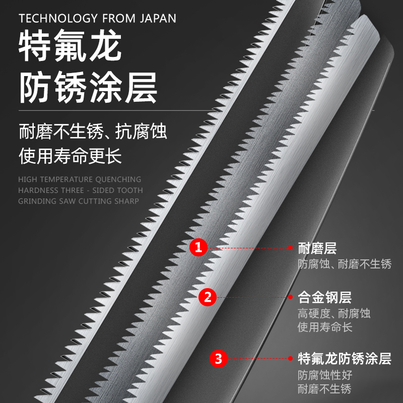 手锯子家用小型手持特快手工木工锯树神器日本园林伐木头SK5钢锯 - 图2