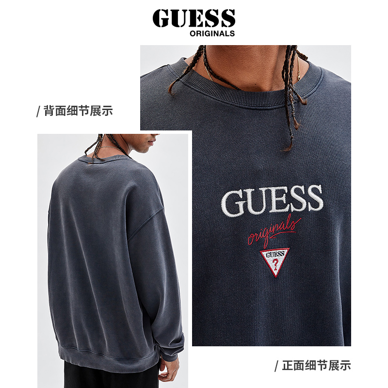 GUESS Originals情侣款oversize美式复古卫衣-M2BQ09K9YH1-图2