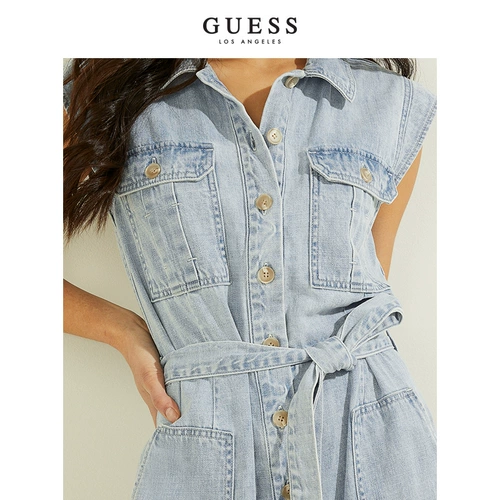 GUESS Женский комфортный поездок на джинсовый джинсовый костюм-il2d7787