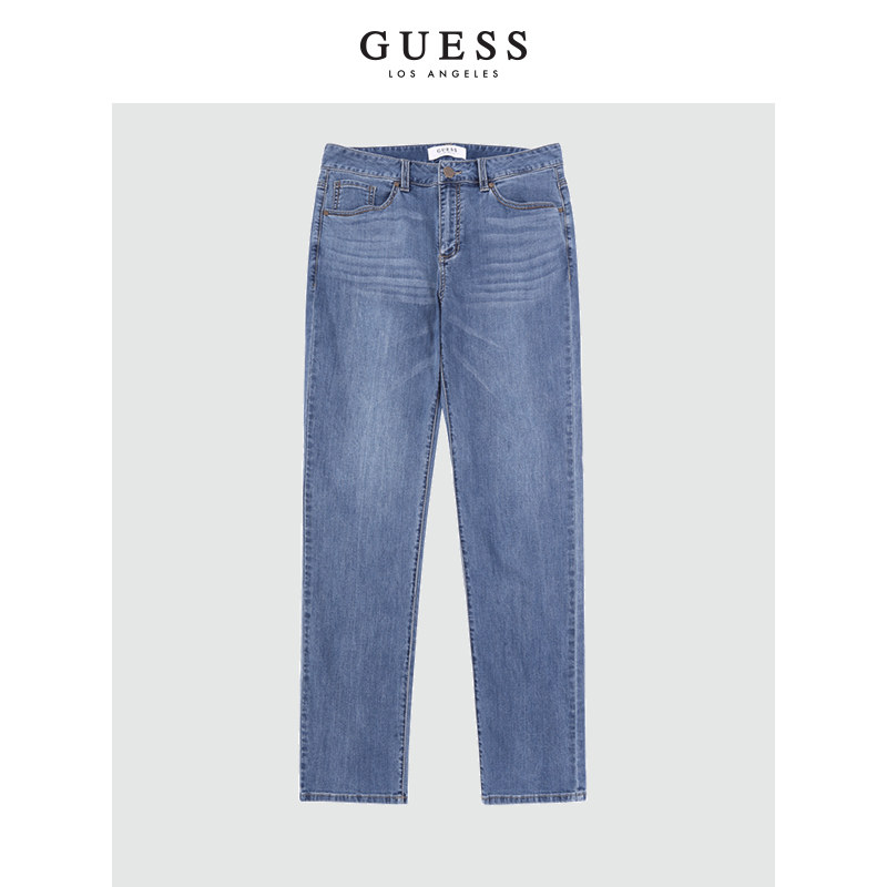 guess2020新款男士复古磨白长裤 guess牛仔裤