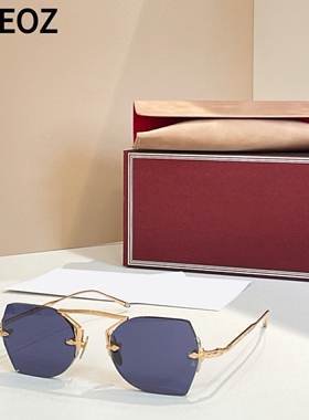 jmm  YUMA 无框多边形透明镜片男女墨镜防晒太阳眼镜男女潮款