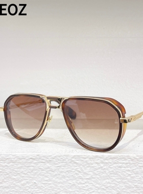 GF-B复古质感金属飞行员式太阳眼镜男女款个性中大脸大框墨镜