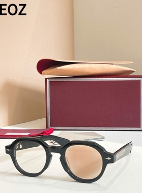 jmm PONTIANI复古粗框圆形男女潮款墨镜板材防晒太阳眼镜