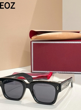 jmm ENZOI 镂空箭头款粗大框方形男女墨镜酸醋纤维大脸太阳眼镜