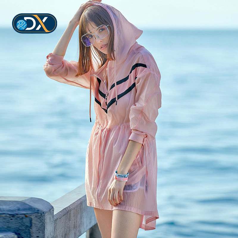 春夏防晒服女式超薄透气防紫外线皮肤衣中长款风衣 Discovery2019 春夏防晒服女式超薄透气防紫外线皮肤衣中长款风衣 Discovery2019
