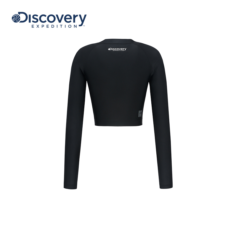 Discovery探索冲浪浮潜分体式泳装短款游泳长袖上衣女 - 图0
