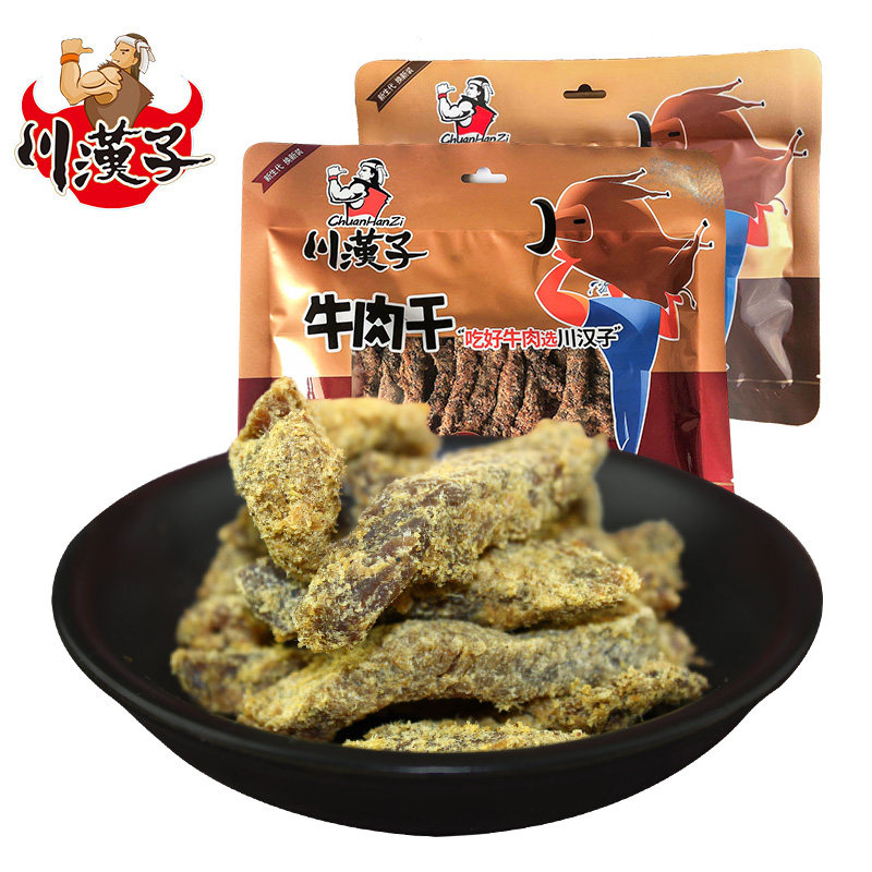 川汉子500g(100g*5袋)牛肉条牛肉干 成都康达食品牛肉类