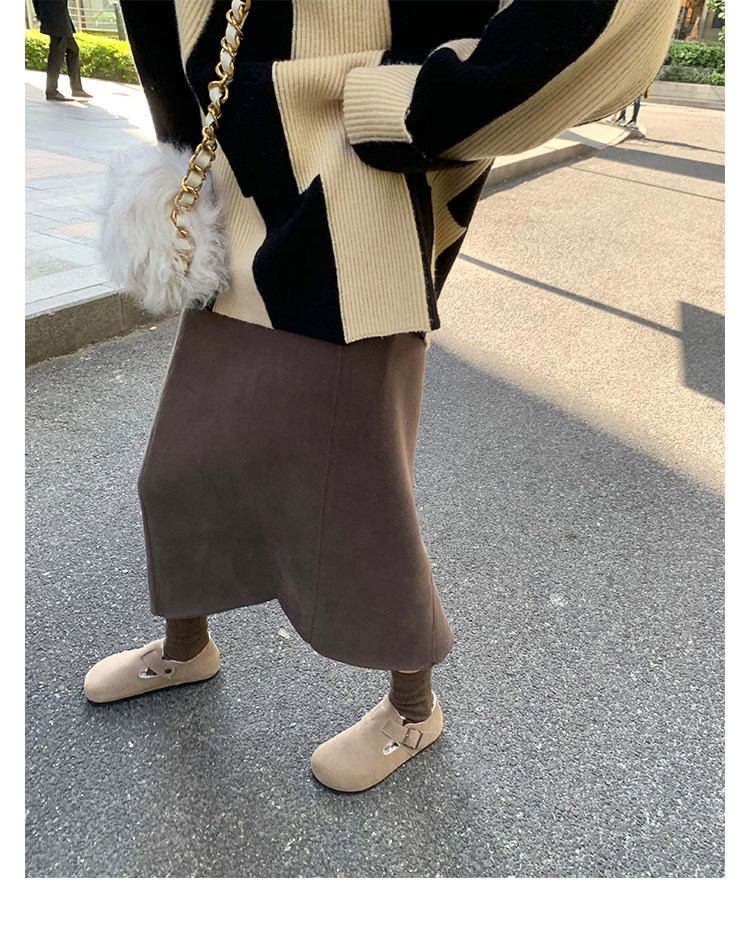 勃肯鞋加绒圆头博肯鞋女一脚蹬单鞋懒人真皮毛毛鞋包头拖鞋女外穿,淘宝优惠券,粉丝福利购,淘宝优惠卷