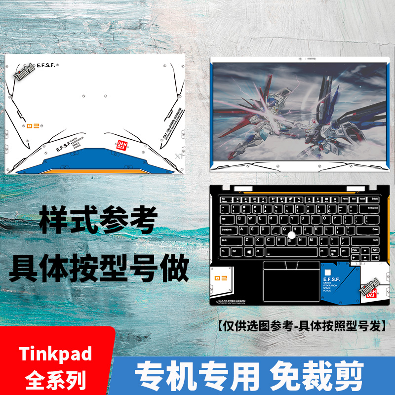 Thinkpad联想T14s T15 X1 Carbon外壳膜E14 E15 P14S P43S保护贴膜X13机身膜YOGA贴纸L14痛机贴P15 S2 S3 NEO - 图0